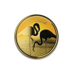 2019 EC8 St. Lucia "Flamingo" 1 oz Gold Color Coin
