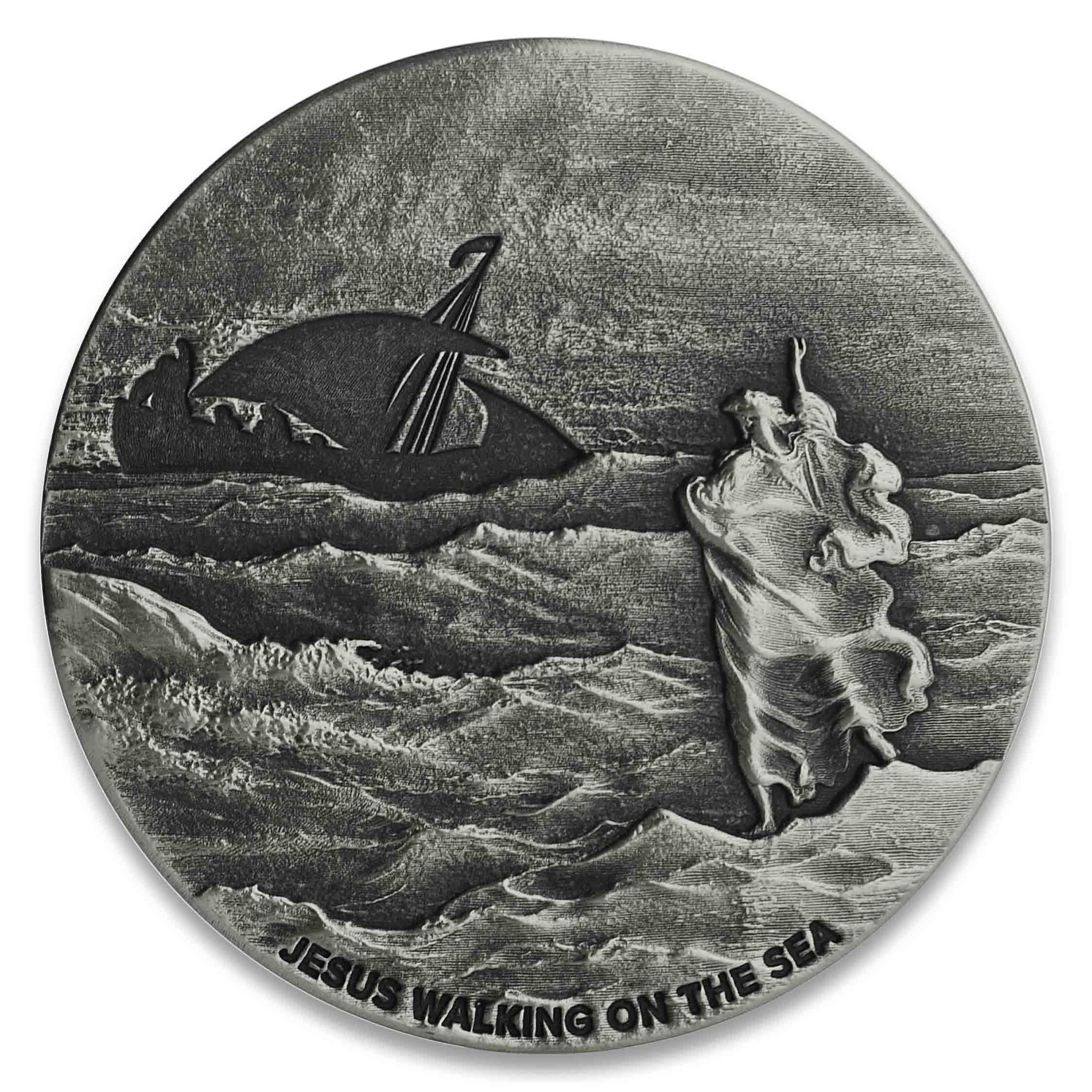 2020 Biblical Series | Jesus Walking on the Sea 2 oz Silver Coin