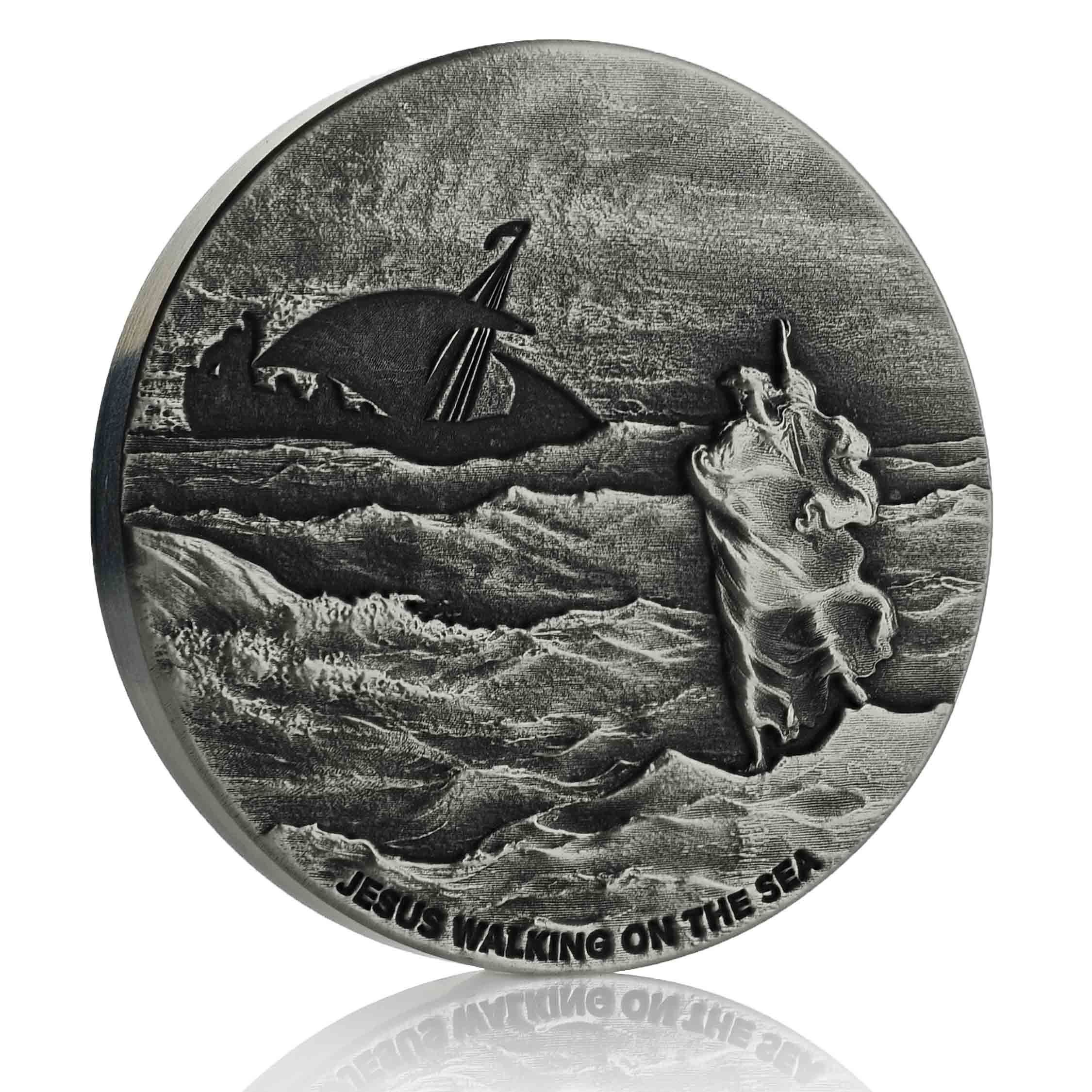 湖の上を歩くイエス（Jesus Walking on the Sea）２oz銀貨 Bib31_web_0003_2.jpg?format=