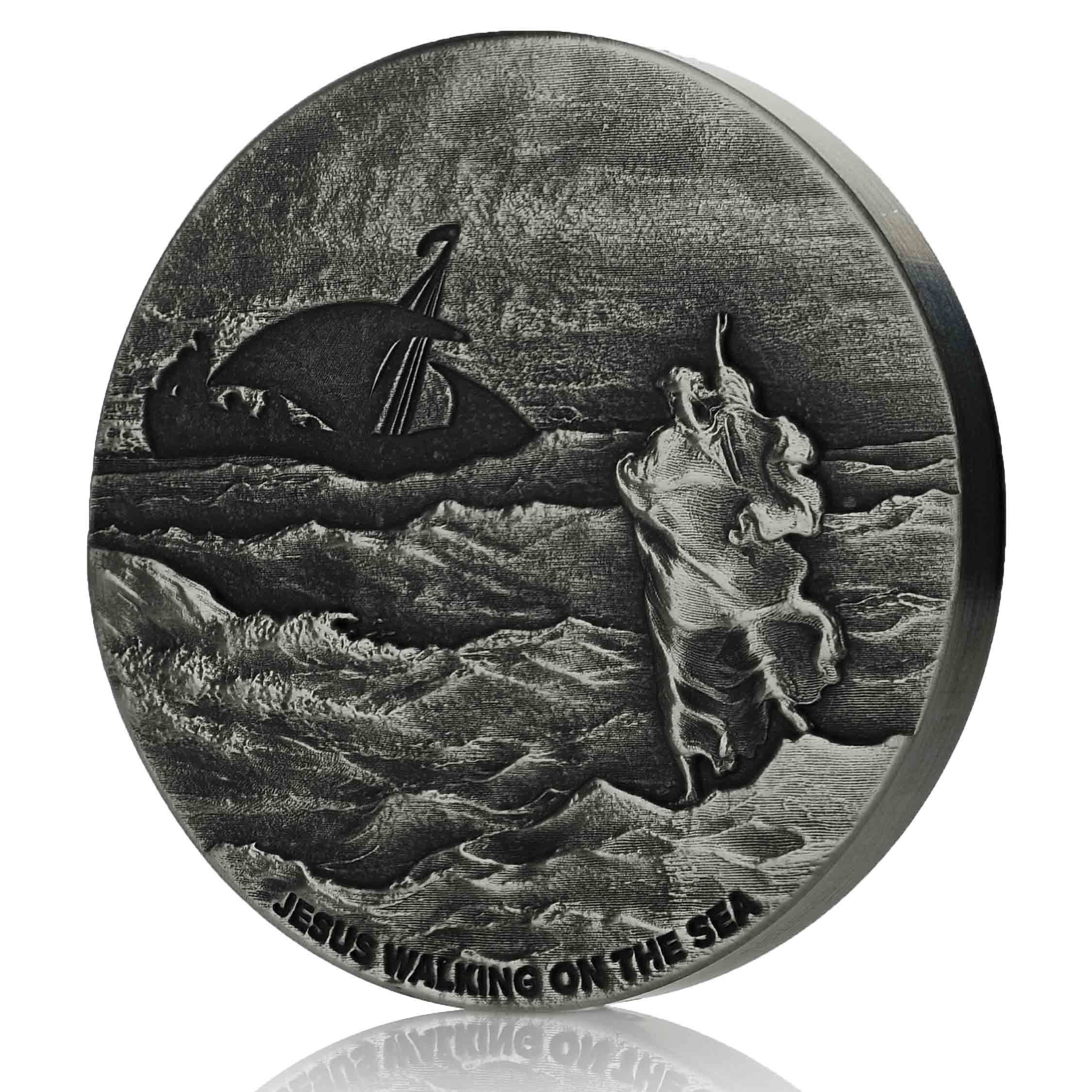 湖の上を歩くイエス（Jesus Walking on the Sea）２oz銀貨 Bib31_web_0004_3.jpg?format=