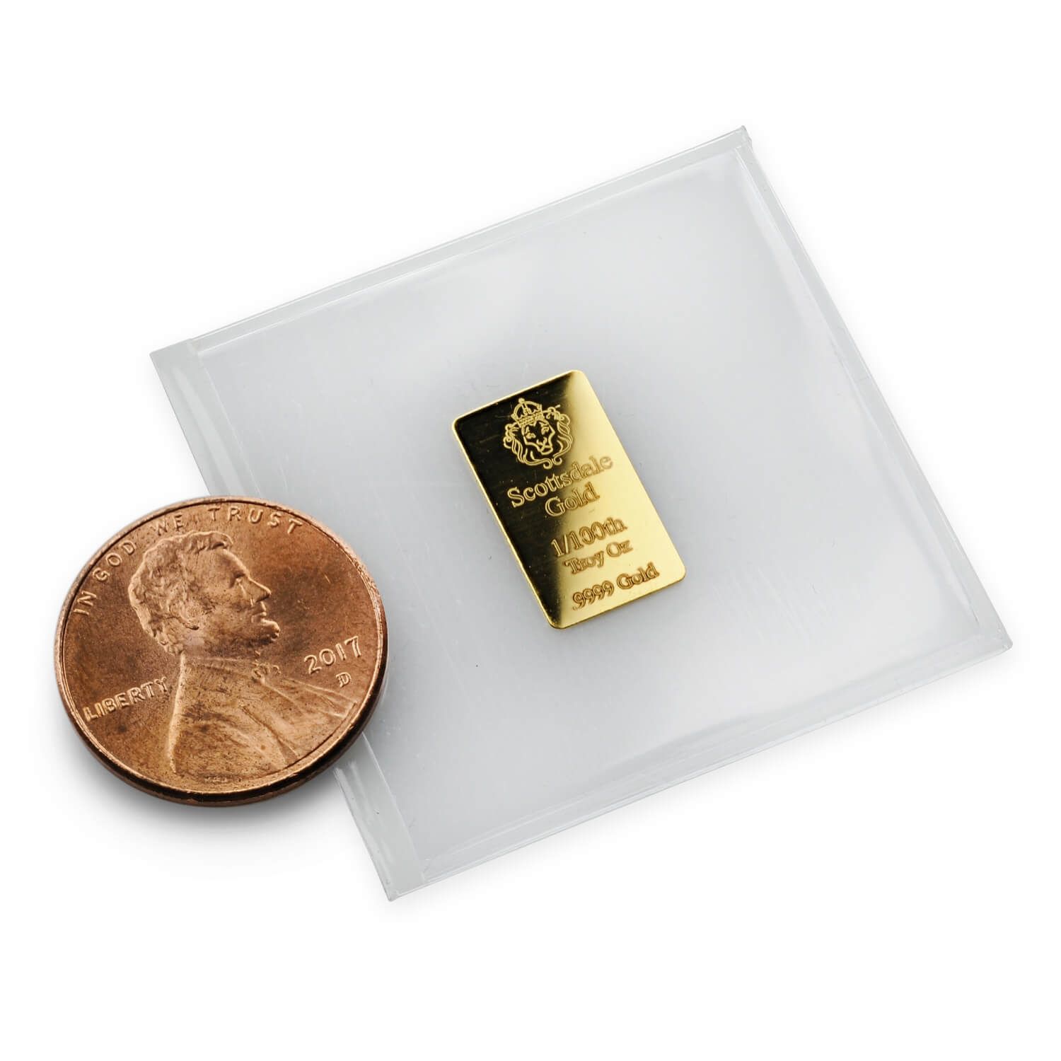 Scottsdale Gold 1/100th Oz Bar Gold Bars