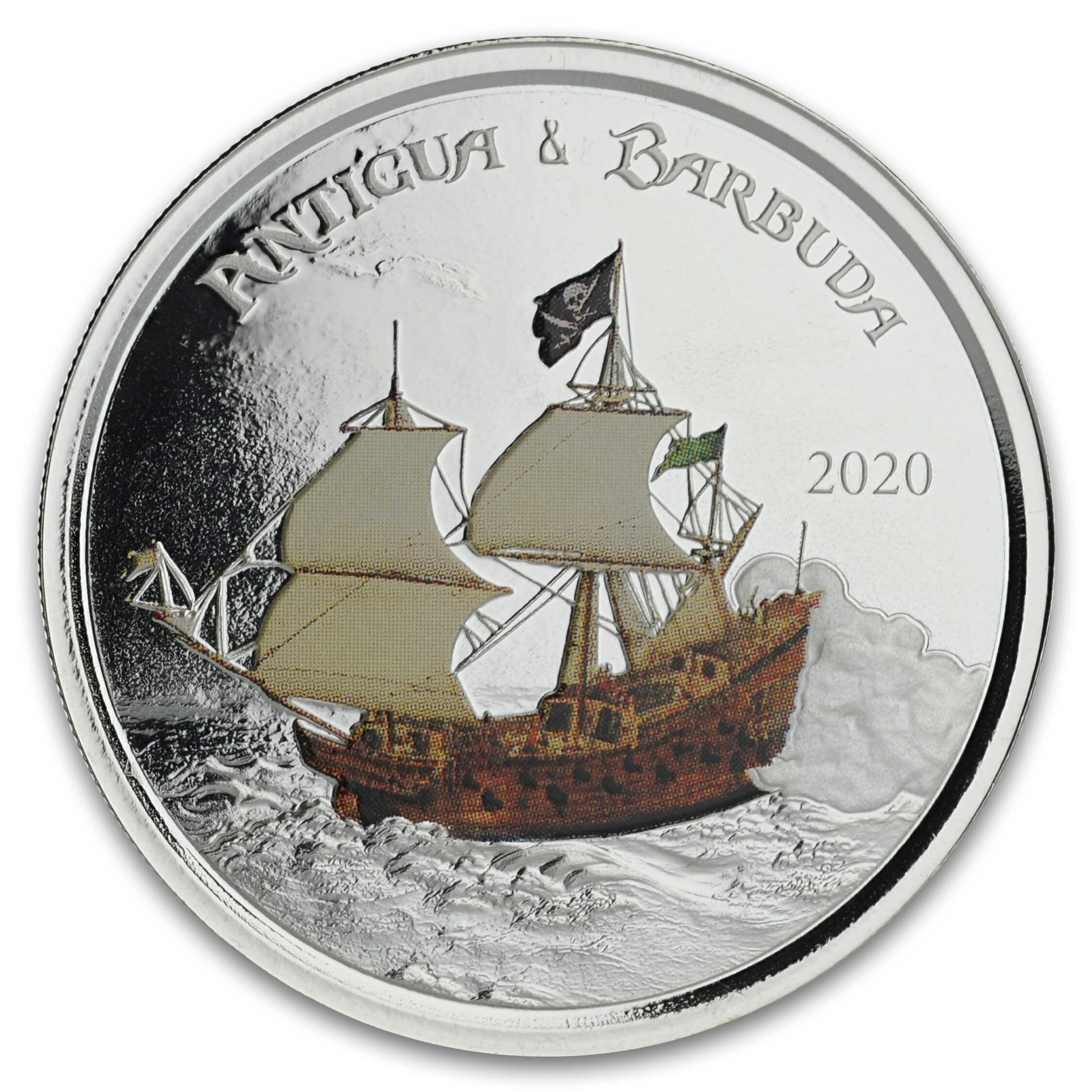 2020 EC8 Antigua & Barbuda “Rum Runner” 1 oz Silver Color Coin