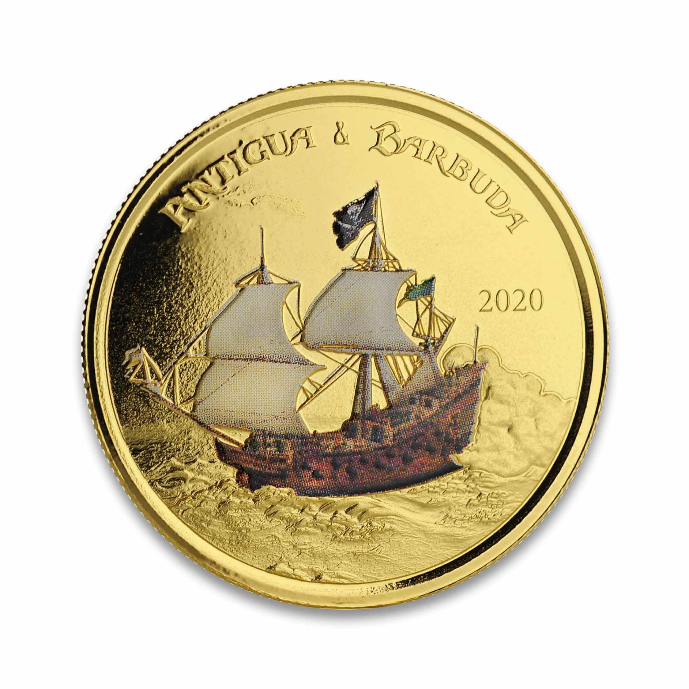 2020 EC8 Antigua & Barbuda “Rum Runner” 1 oz Gold Color Coin