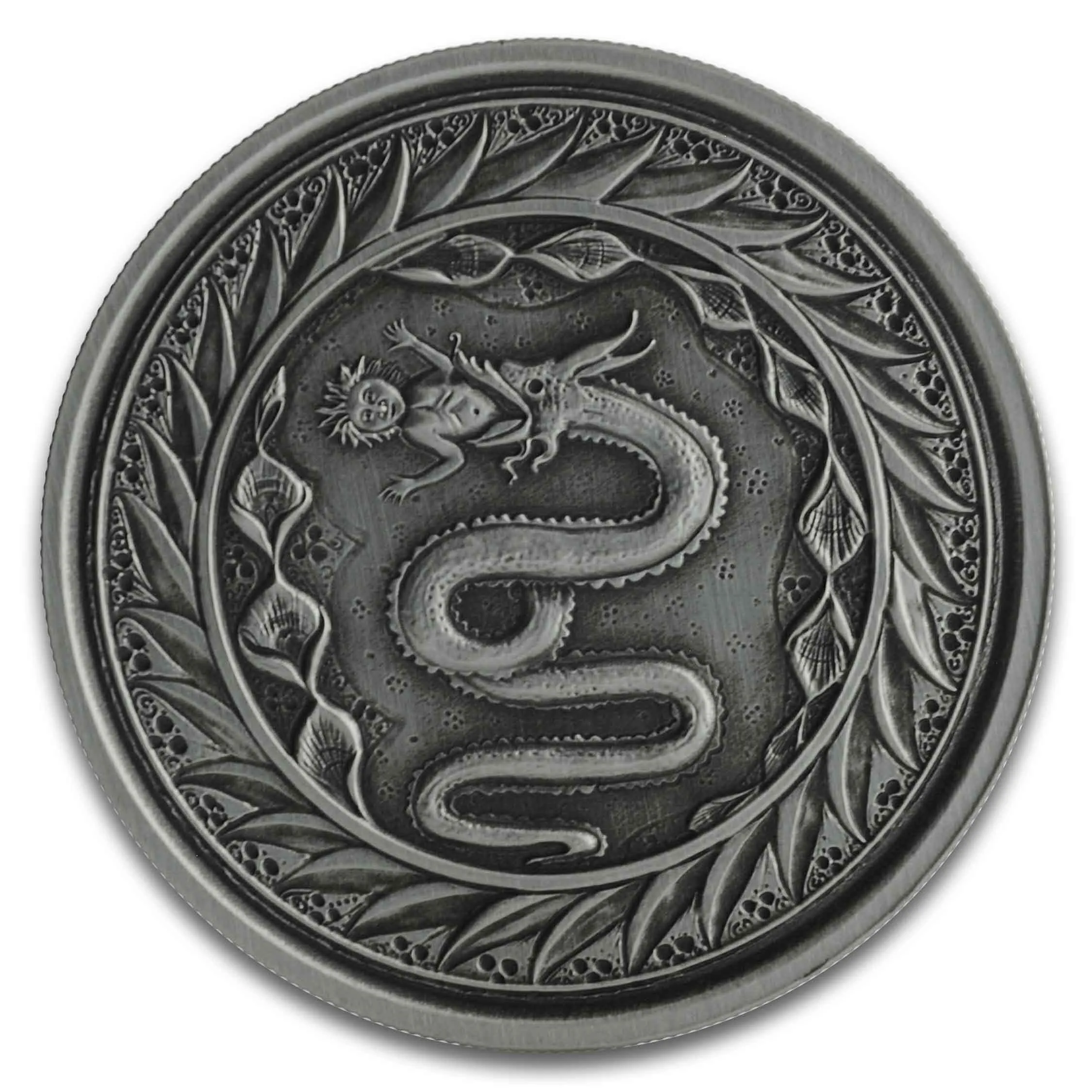 2020 Samoa Serpent of Milan 1 oz Antique-Proof Silver Coin