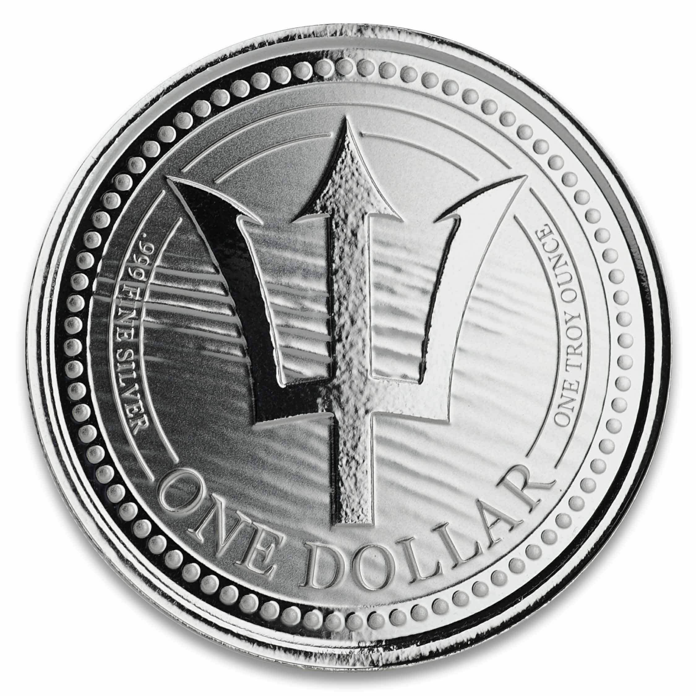 2020 Barbados Trident 1 oz Silver Coin