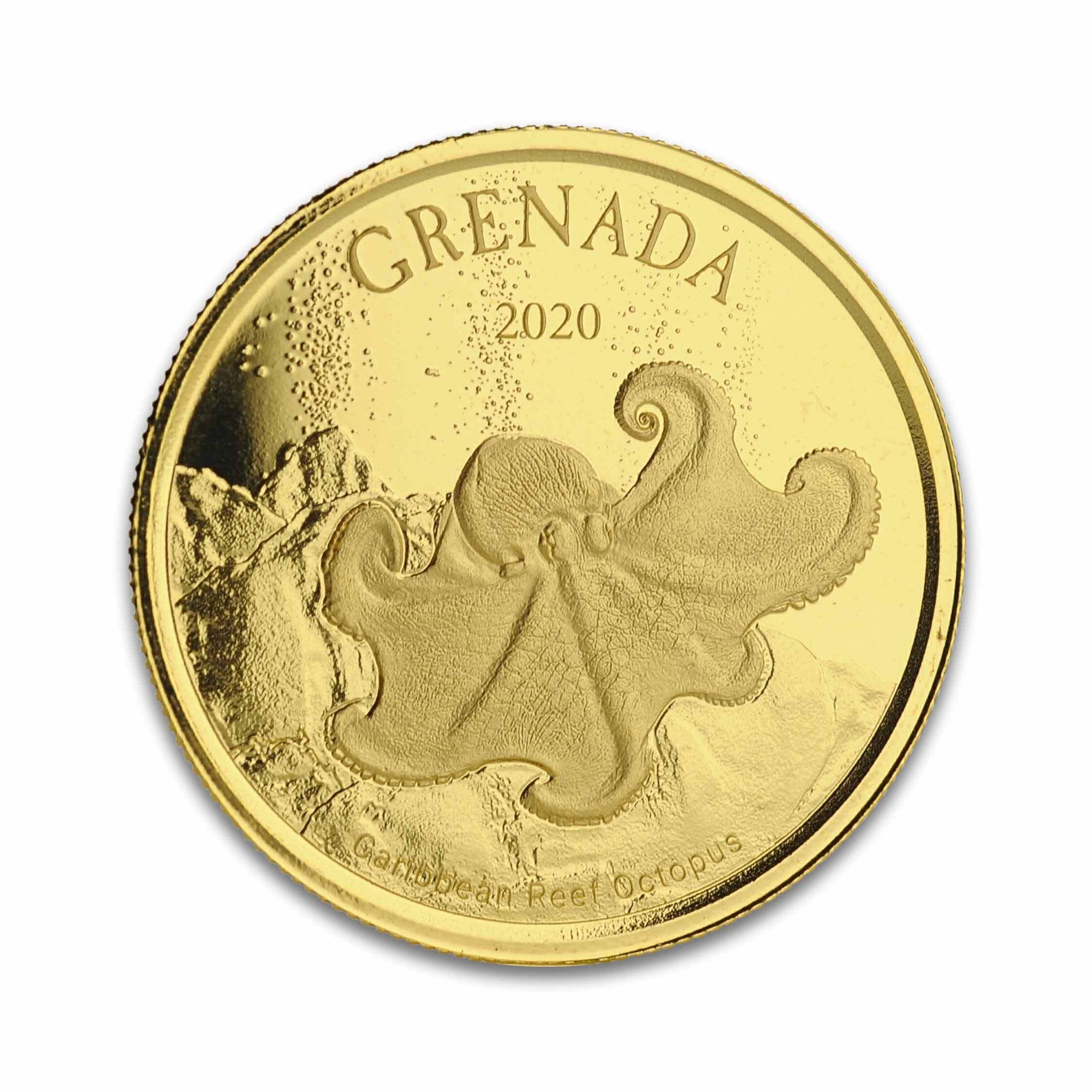2020 EC8 Grenada “Octopus” 1 oz Gold Coin