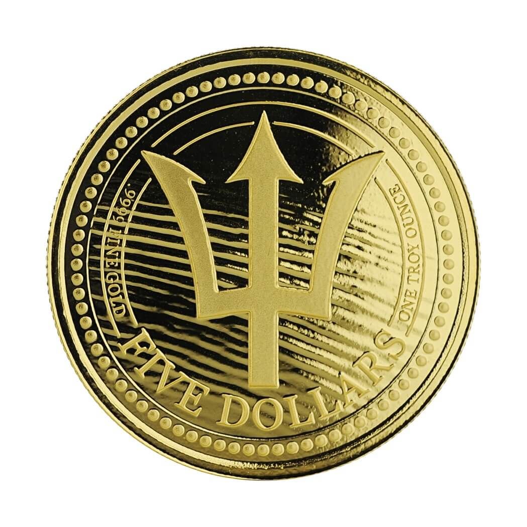 2020 Barbados Trident 1 oz Gold Coin