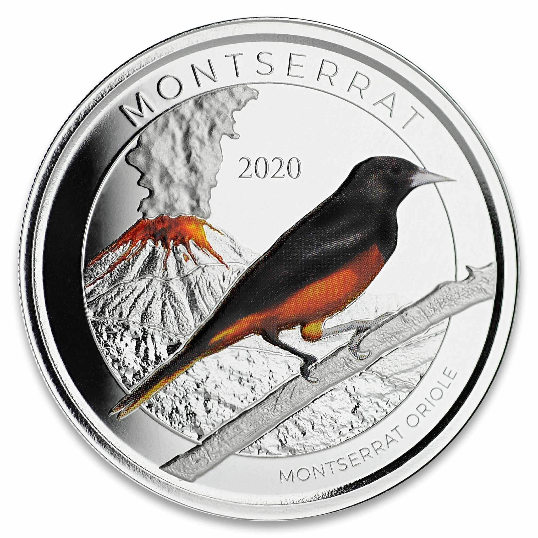 2020 EC8 Montserrat “Oriole” 1 oz Silver Color Coin
