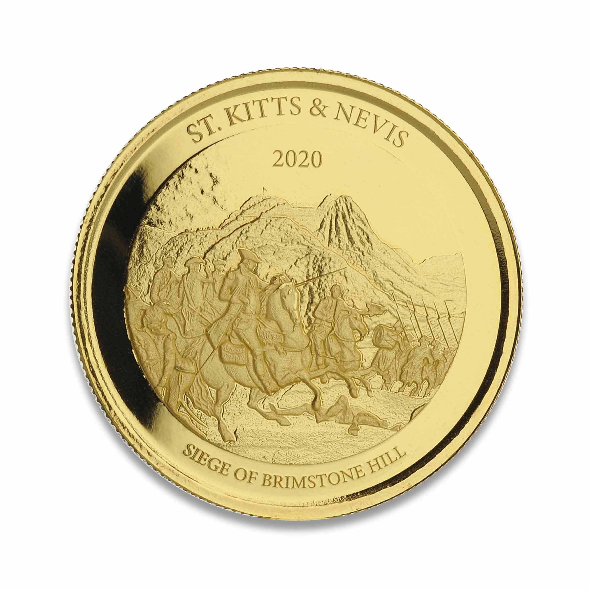 2020 EC8 St. Kitts & Nevis “Siege of Brimstone Hill” 1 oz Gold Coin