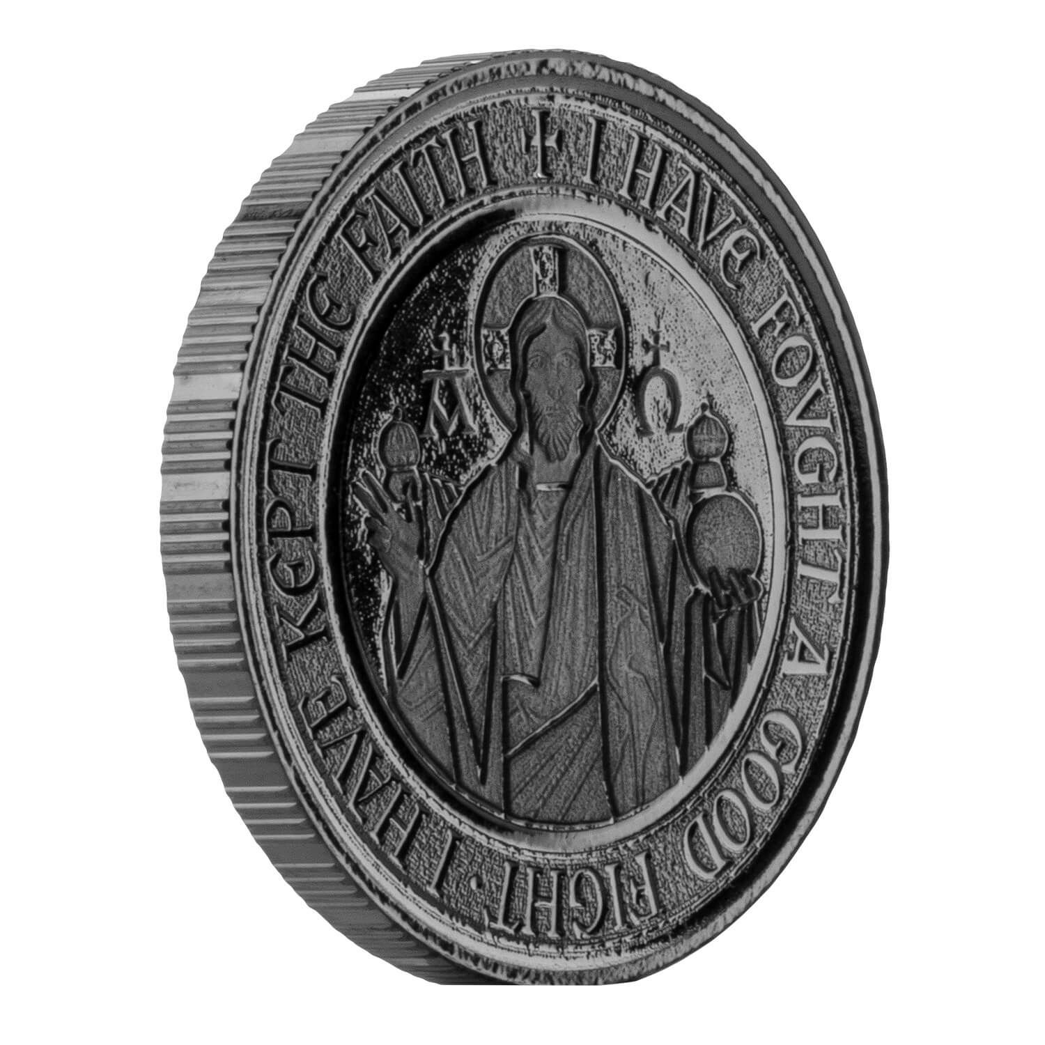 2021 Samoa Alpha & Omega 1/2 oz Silver with Black Rhodium Proof Coin