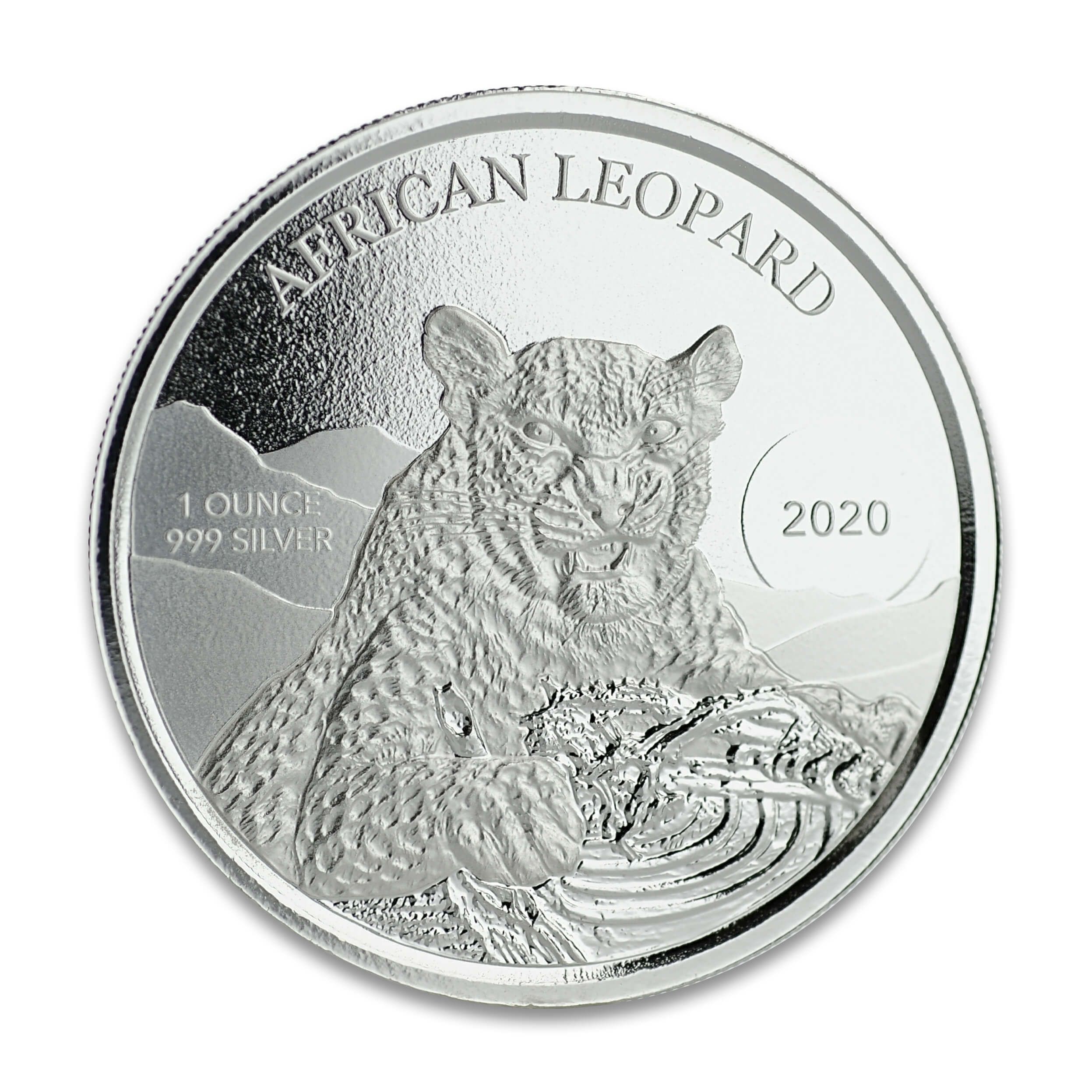 2020 Ghana African Leopard 1 oz Silver Coin