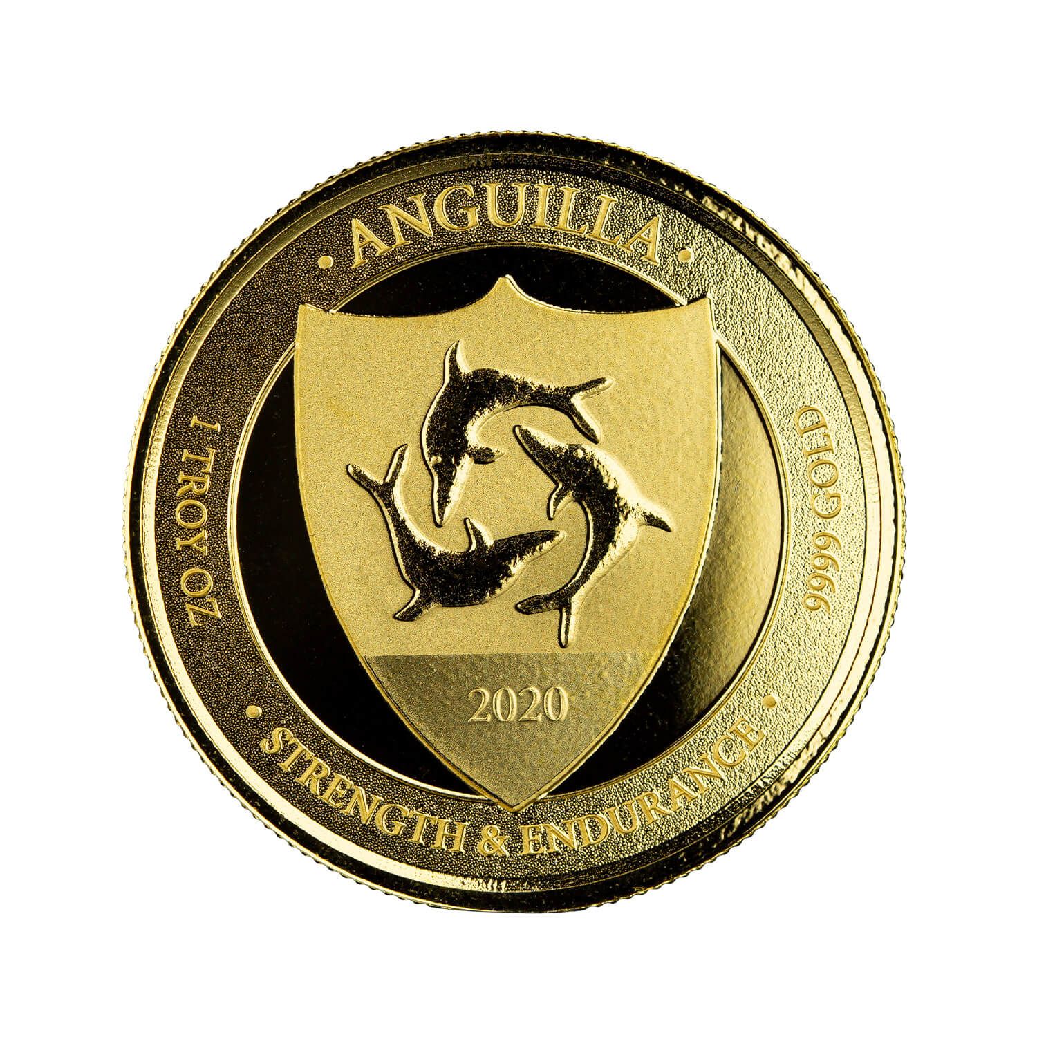 2020 EC8 Anguilla “Coat of Arms” 1 oz Gold Coin