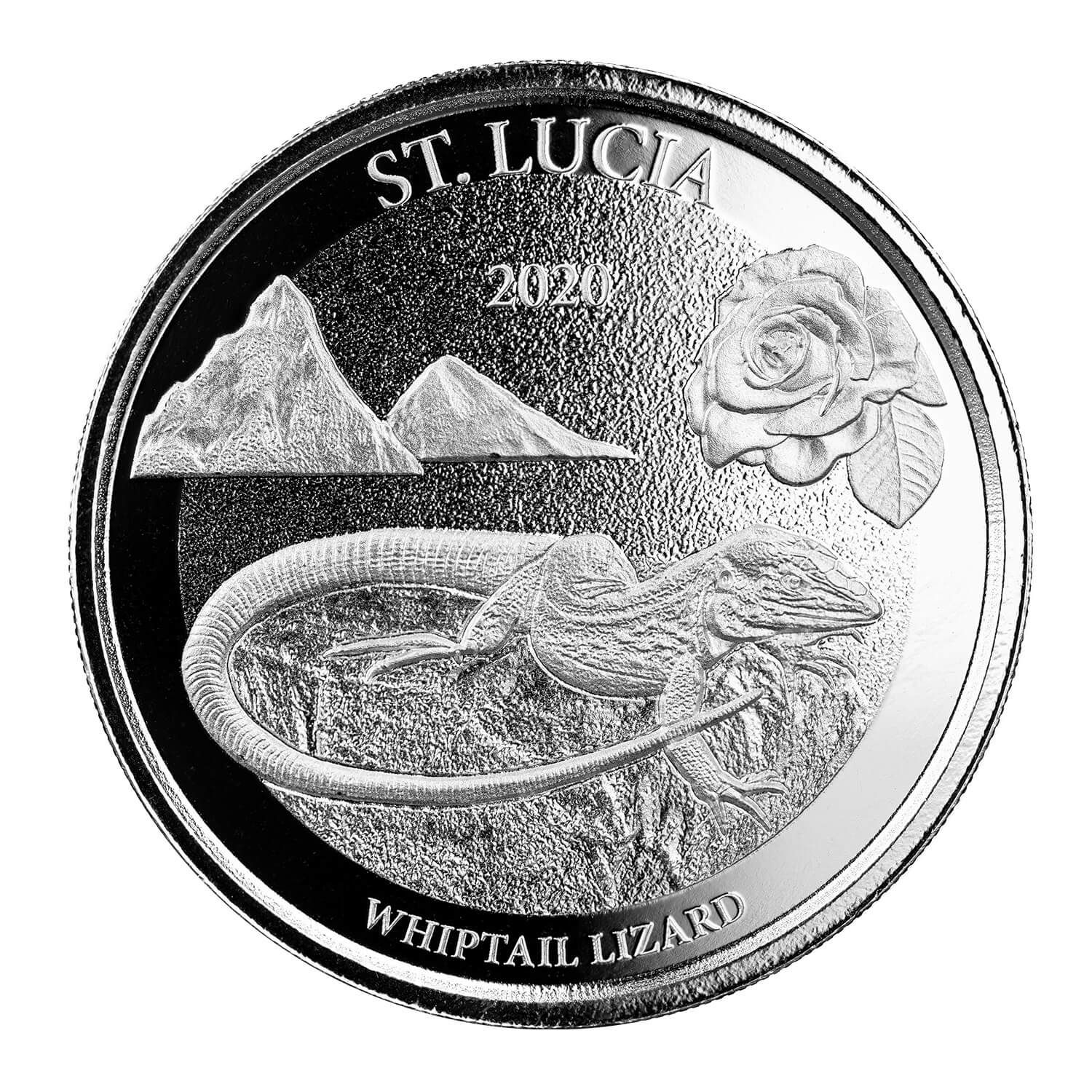 2020 EC8 St. Lucia “Whiptail Lizard” 1 oz Silver Coin