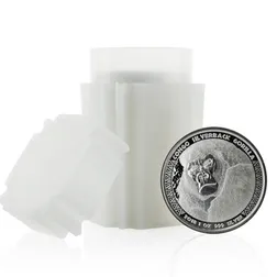 2018 Tubes Of 20 Oz Congo Silverback Gorilla 1 Oz Silver Coins