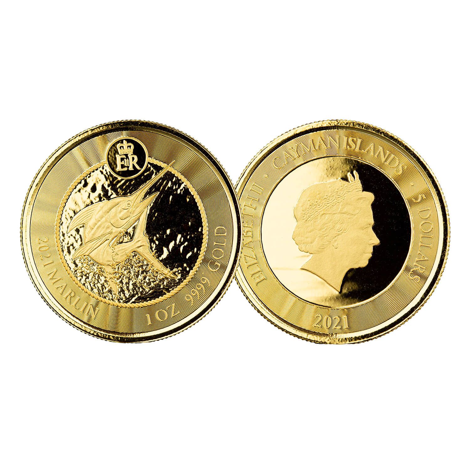誠実 Buy silver fine Coin Gold oz 1 Marlin Island Cayman 2021 管楽器・吹奏楽器