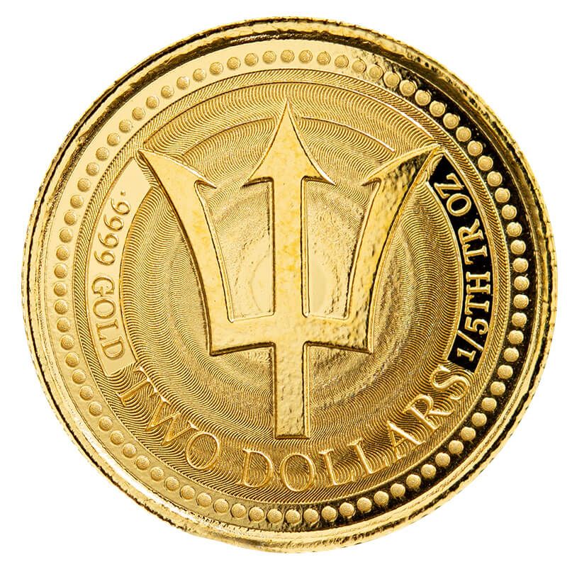 2021 Barbados Trident 1/5 oz Gold Coin | Scottsdale Mint