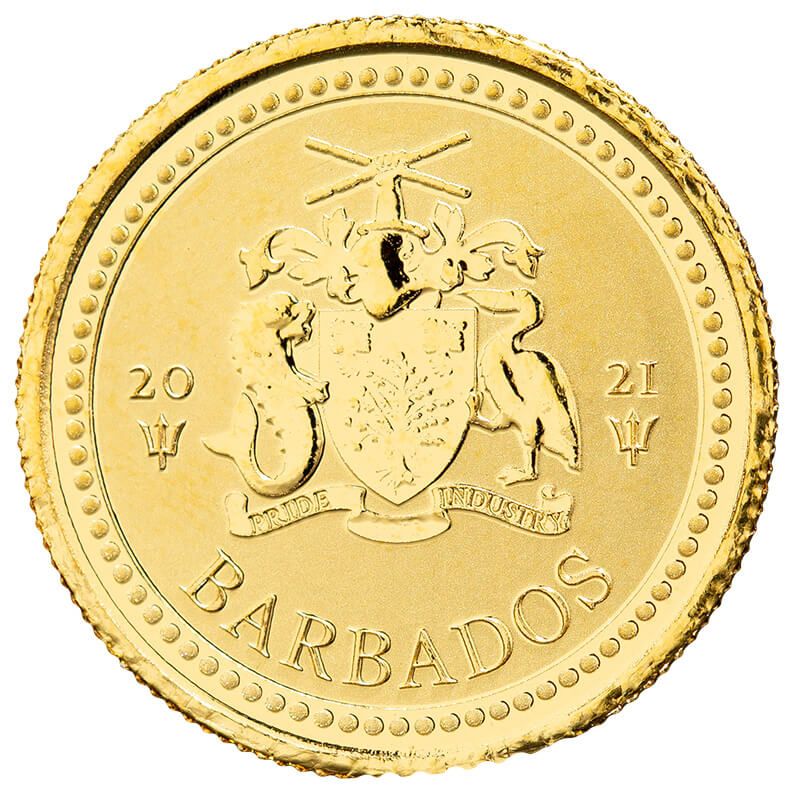 2021 Barbados Trident 1/5 oz Gold Coin | Scottsdale Mint