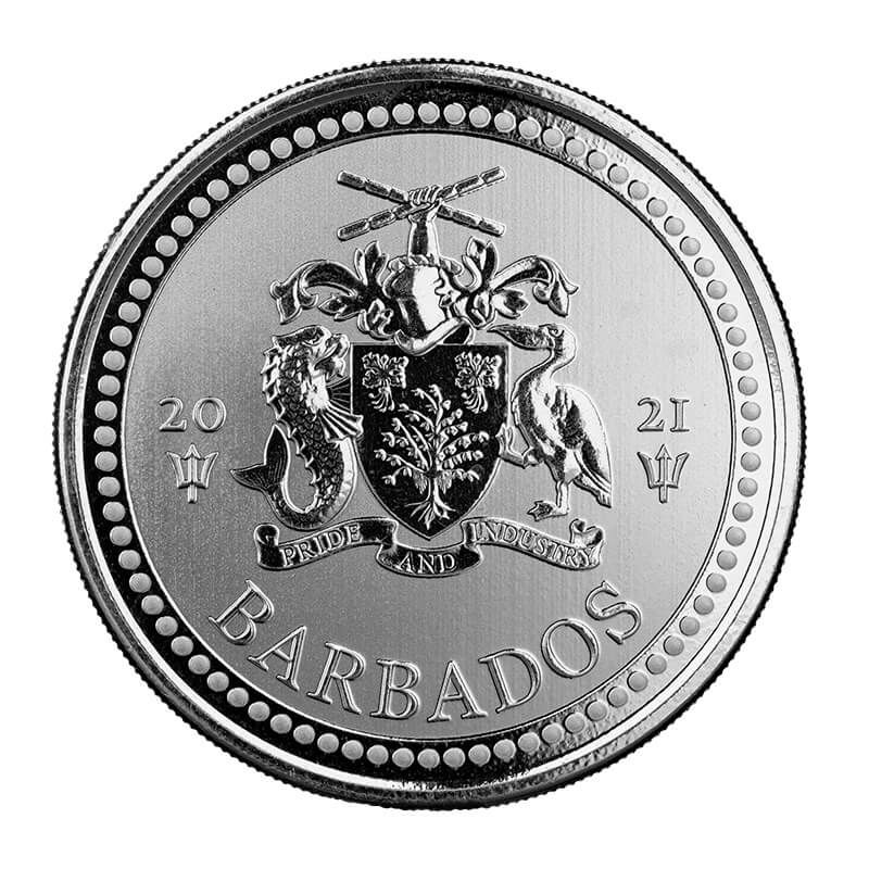 銀塊 ドレイプトバスト 銀貨 Fine silver 1トロイオンス アメリカ Shop 2021 Barbados Trident 1 oz Silver Coin