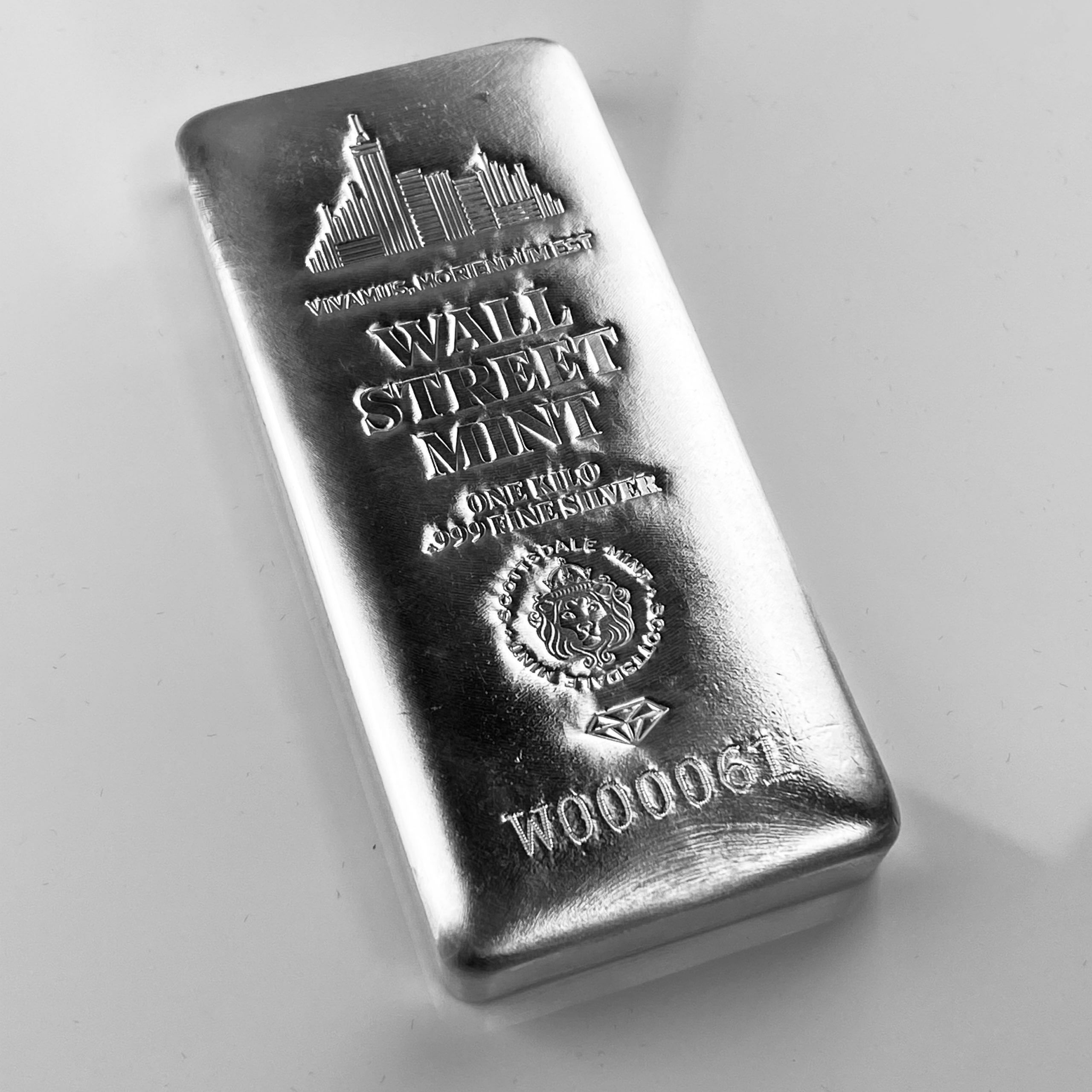 Buy the Wall Street Mint Silver Kilo Bar by Scottsdale Mint