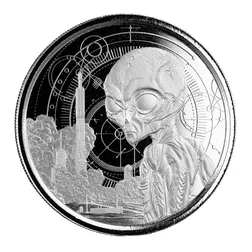 2021 Ghana Alien 1 oz Silver Coin Proof Like