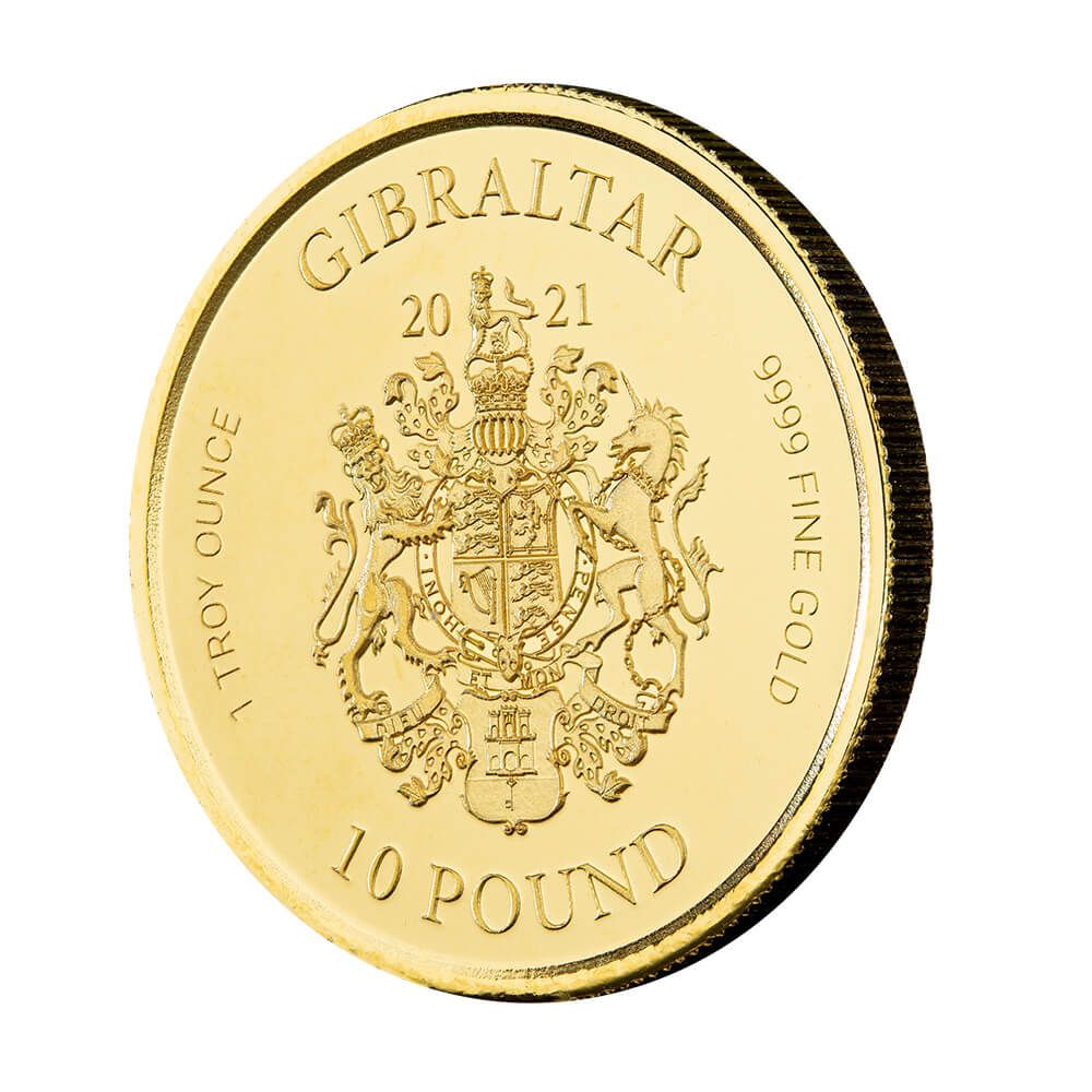 2021 Gibraltar Lady Justice 1 oz Gold Coin