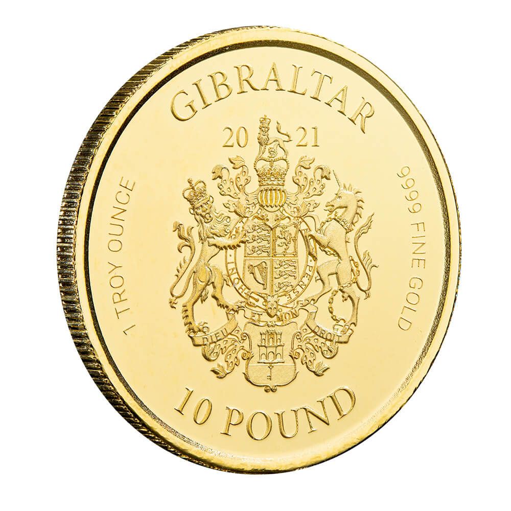 2021 Gibraltar Lady Justice 1 oz Gold Coin