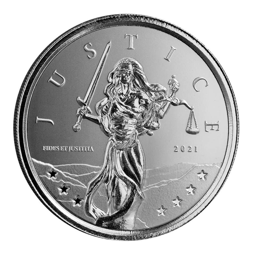 2021 Gibraltar Lady Justice 1 oz Silver Coin 2021 Gibraltar Lady Justice 1 oz Silver Coin