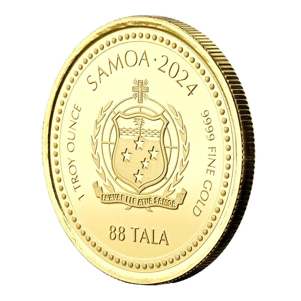 2024 Samoa Year of the Dragon 1 oz Gold Coin Lunar New Year Bullion