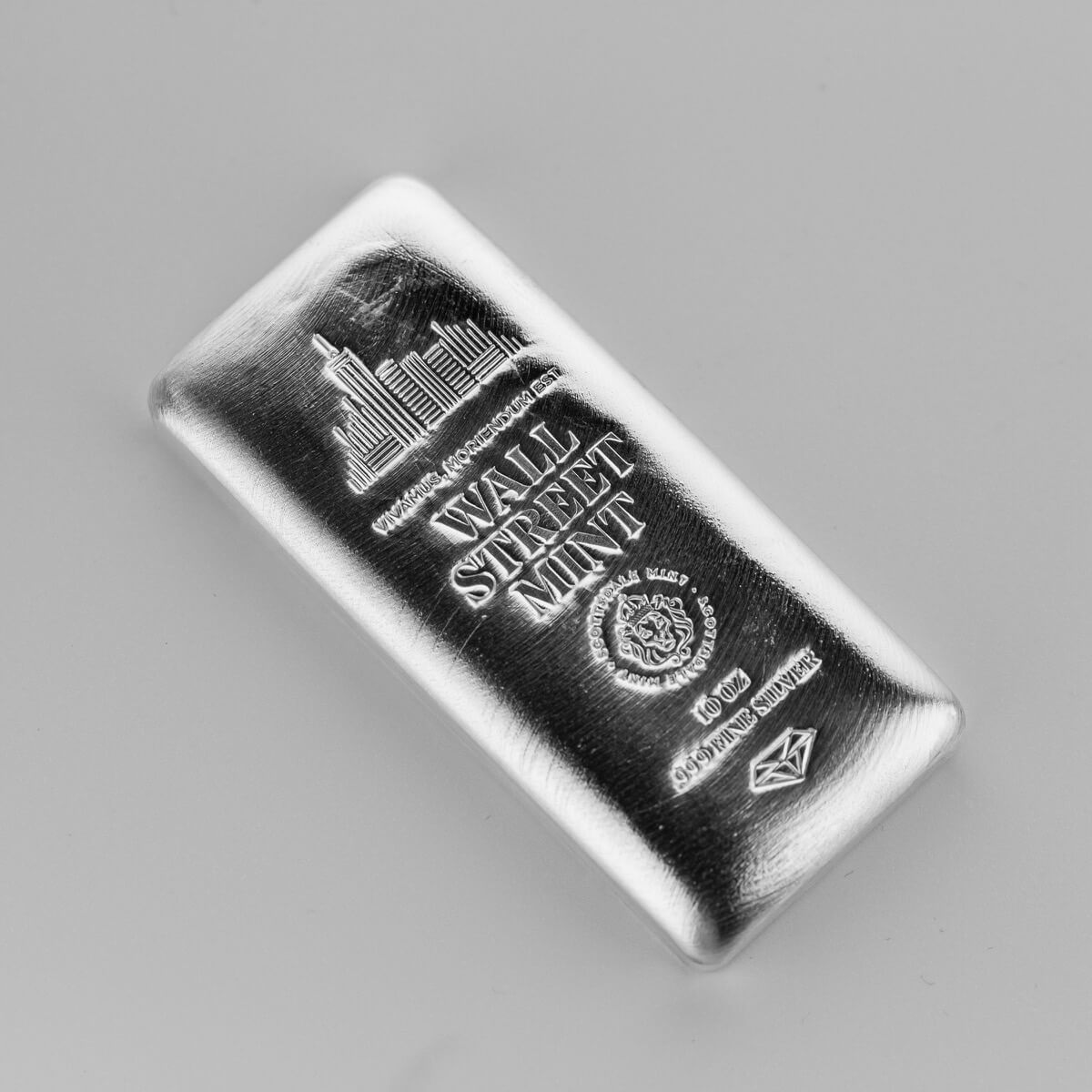 10 oz Silver Bar | Wall Street Mint Silver | Scottsdale Poured