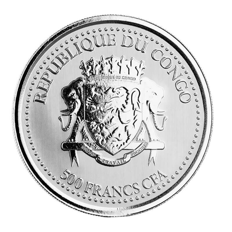 1 oz Silver Coin 2021 Congo Silverback Gorilla