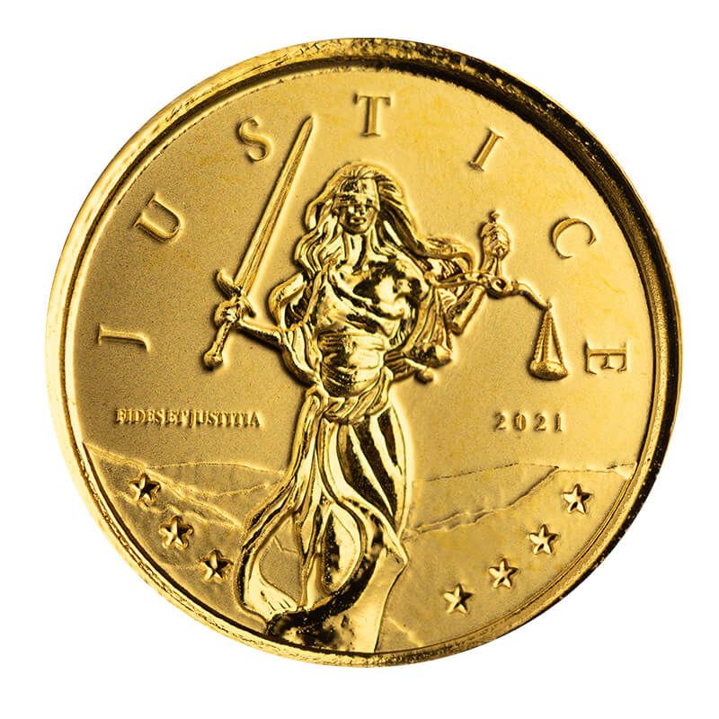 2021 Gibraltar Lady Justice 1/10th oz Gold Coin