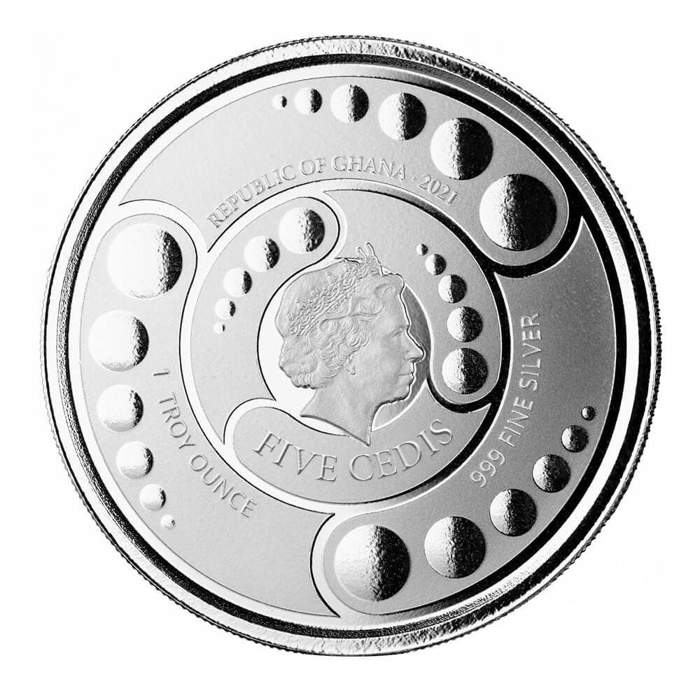 2021 Ghana Alien 1 oz Silver Coin BU