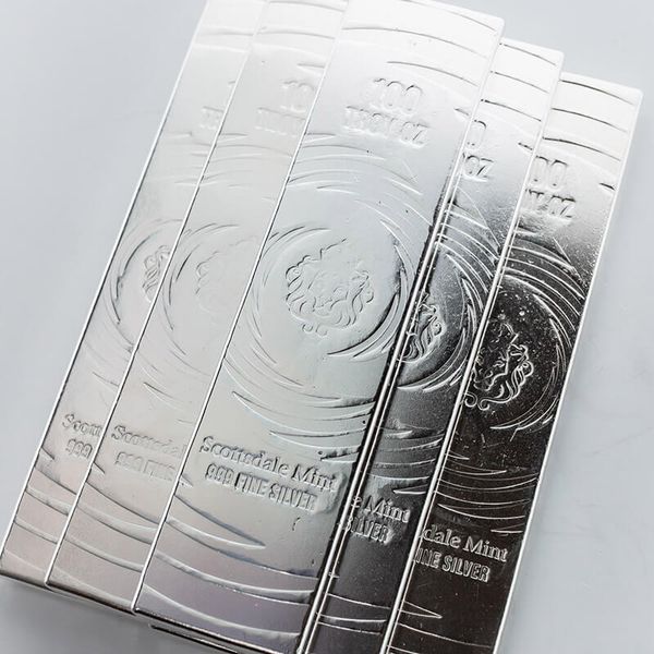 100 Oz Long Cast Silver Bar