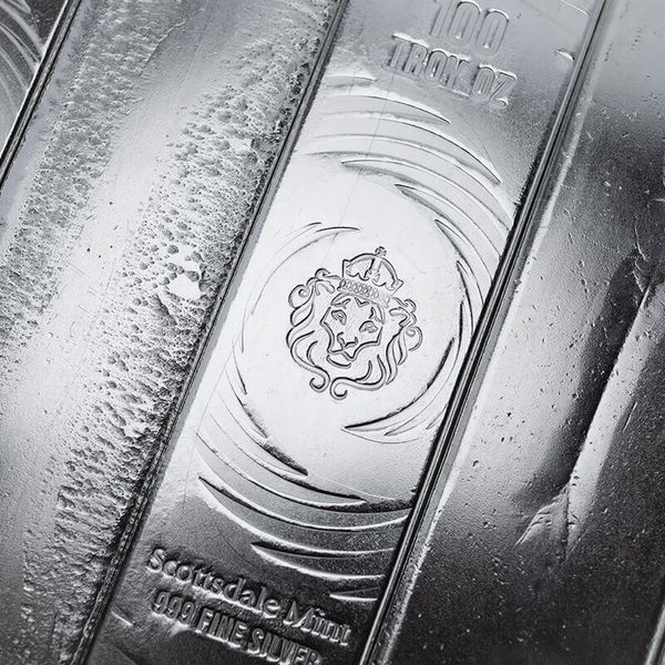 100 Oz Long Cast Silver Bar