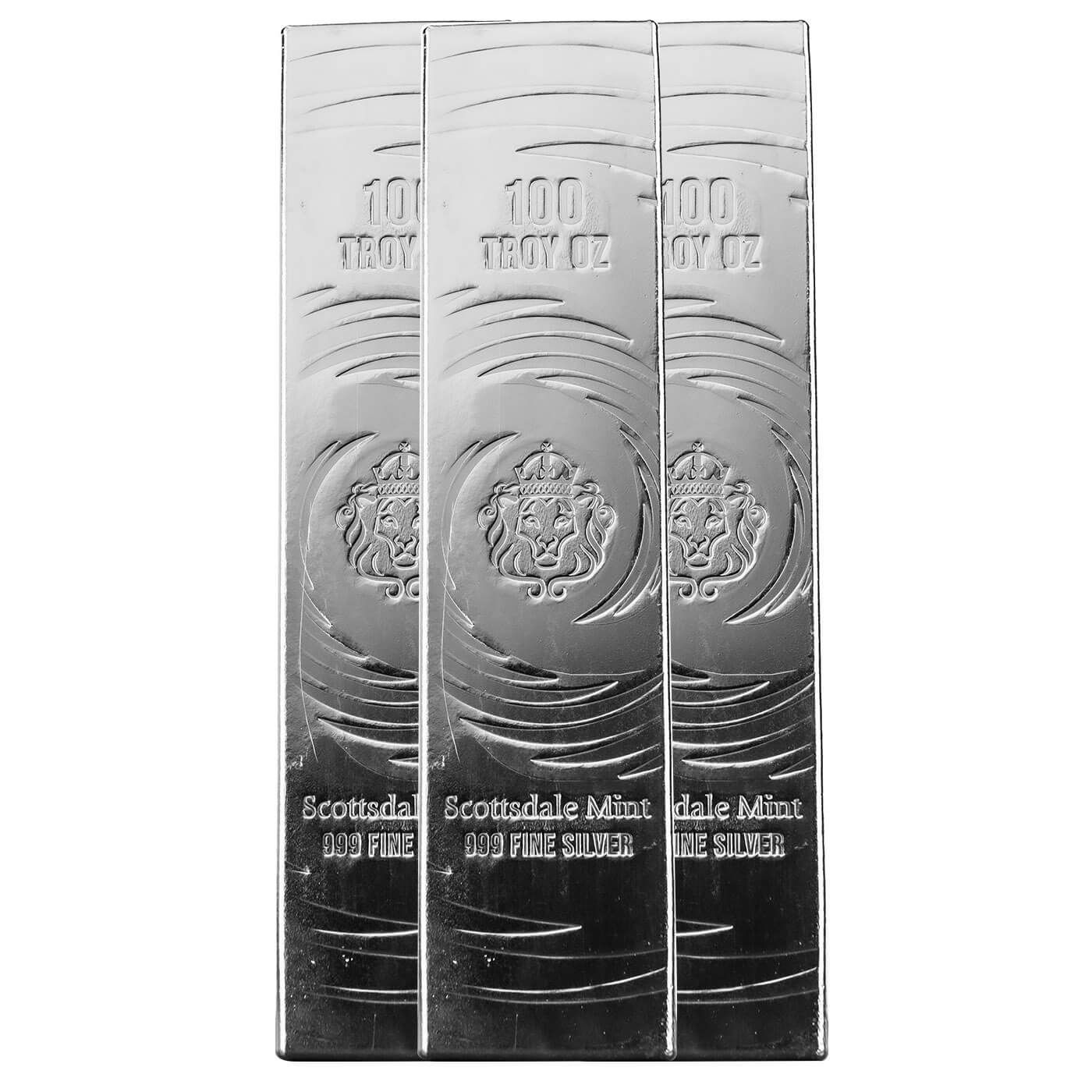 100 Oz Long Cast Silver Bar