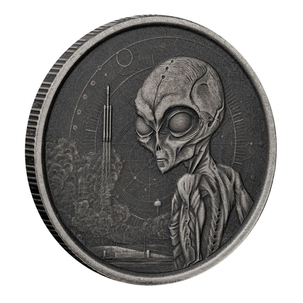 2021 Ghana Alien Half Ounce Silver 4 Coin Collectors Set