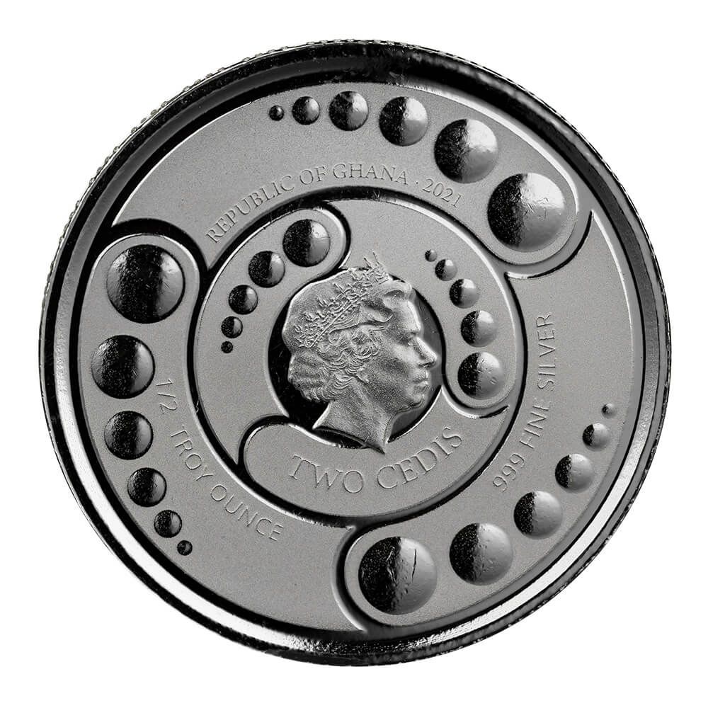 2021 Ghana Alien Silver Coin 1/2 oz BU