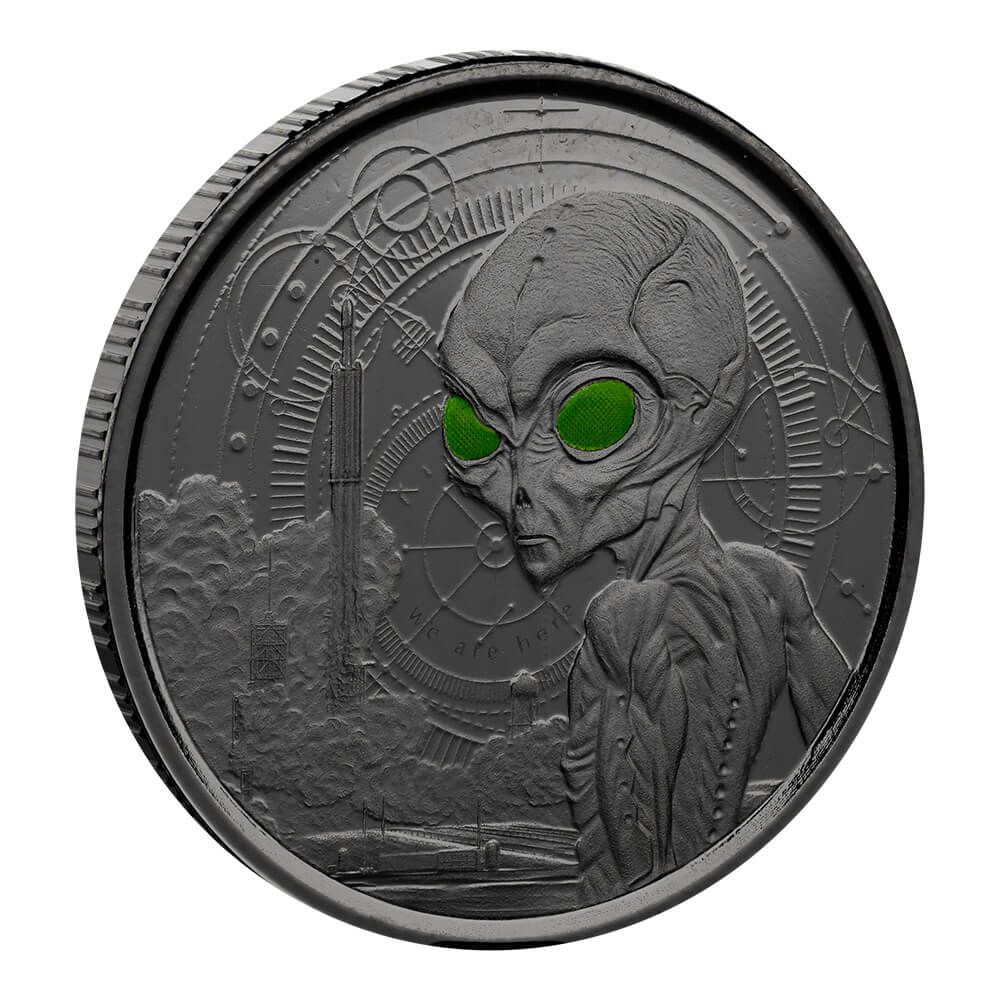 小物 TEN COIN SHEEP BLACK 2021 Ghana Alien Half Ounce Silver 4 Coin Collectors Set