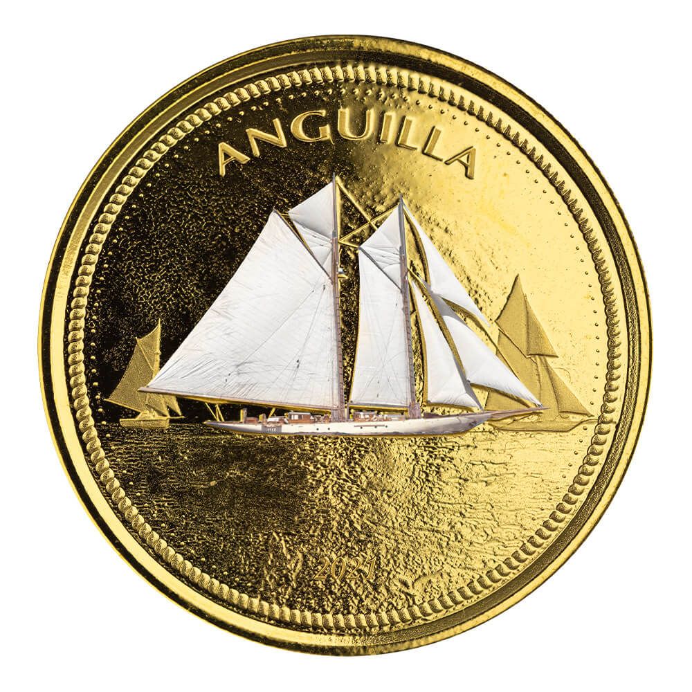 2021 EC8 Anguilla 1 oz Gold Color Coin