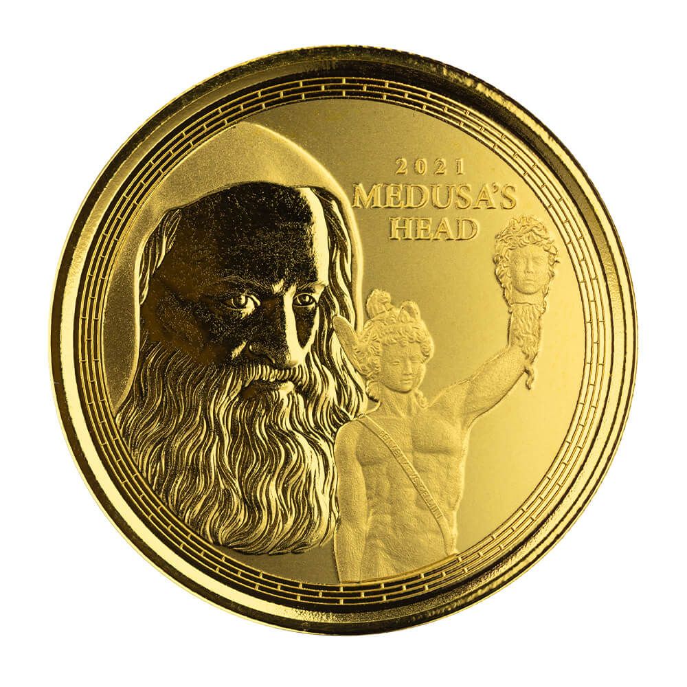 2021 Gibraltar Perseus With The Head of Medusa 1 oz Gold Proof