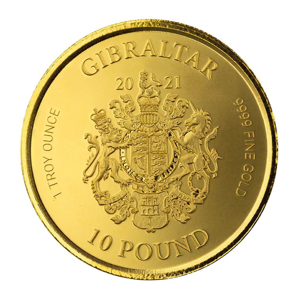 2021 Gibraltar Perseus With The Head of Medusa 1 oz Gold Proof