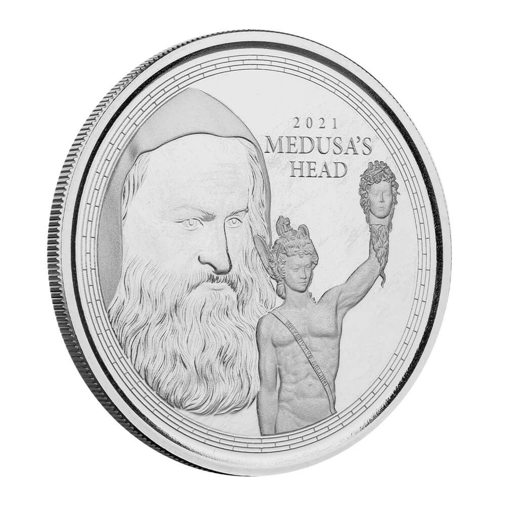 2021 Gibraltar Perseus With The Head of Medusa 1 oz Silver Proof