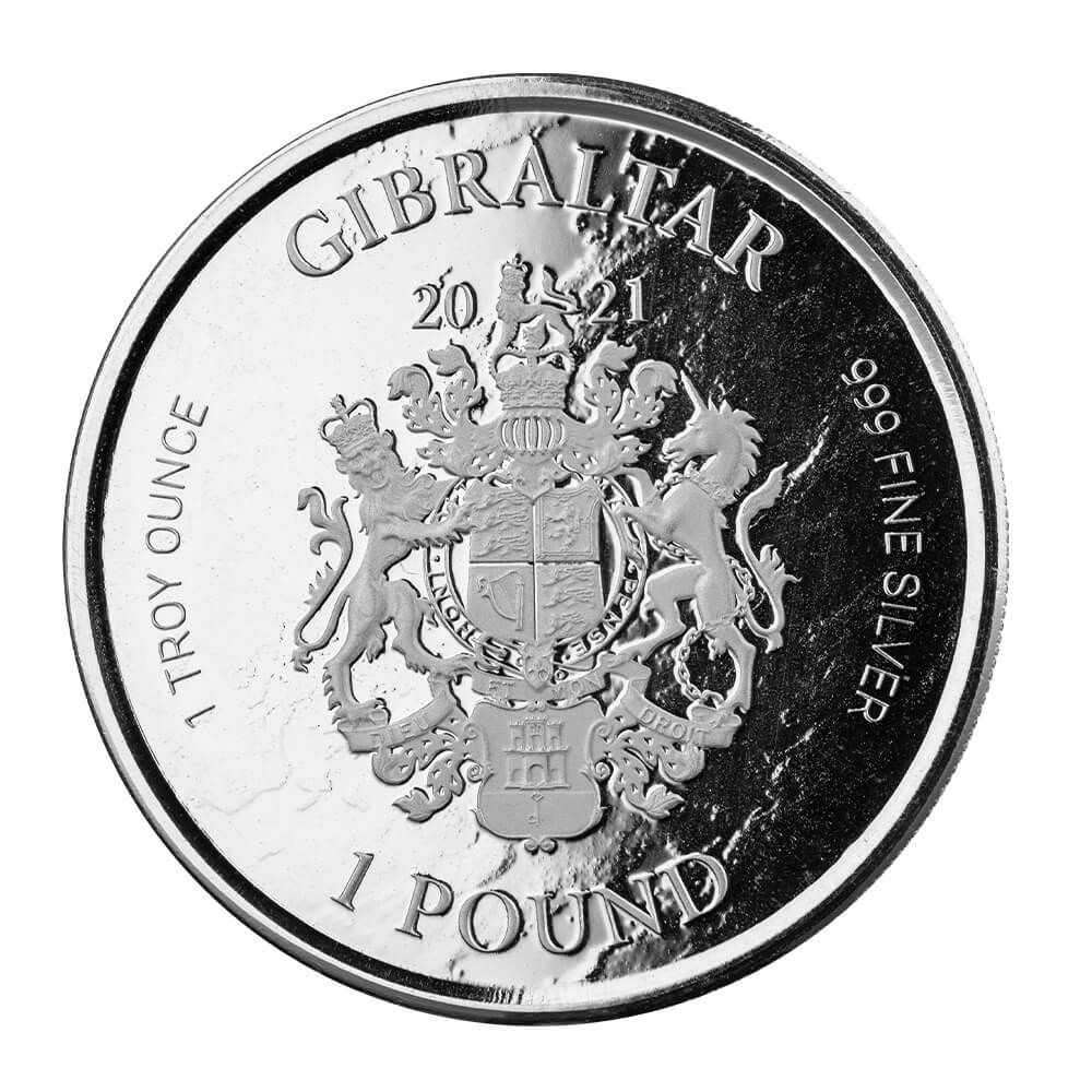2021 Gibraltar Perseus With The Head of Medusa 1 oz Silver Proof