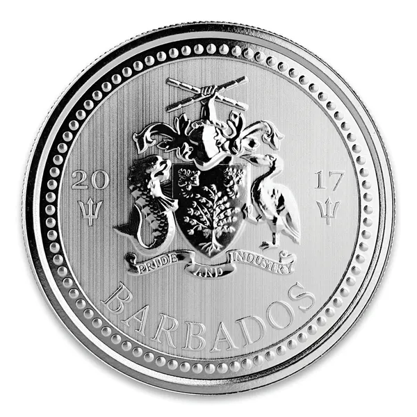 2017 Barbados Trident 1 oz Silver Coin