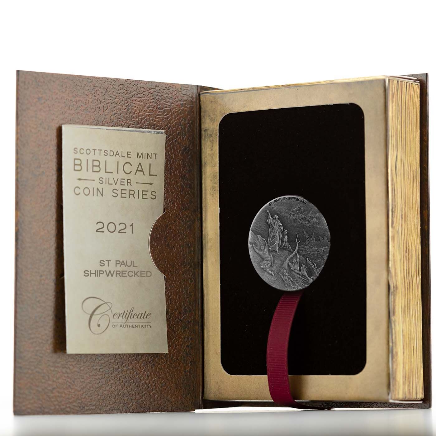 2021 Biblical Series | St Paul Shipwrecked 2 oz Silver Coin by