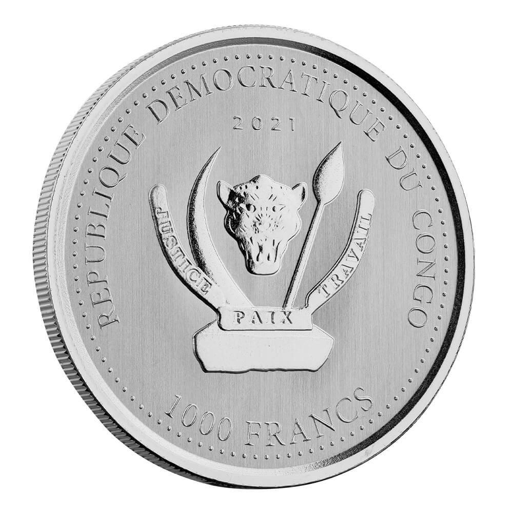 その他 shoebill 2021 DRC Shoebill Stork 1 oz Silver Coin BU