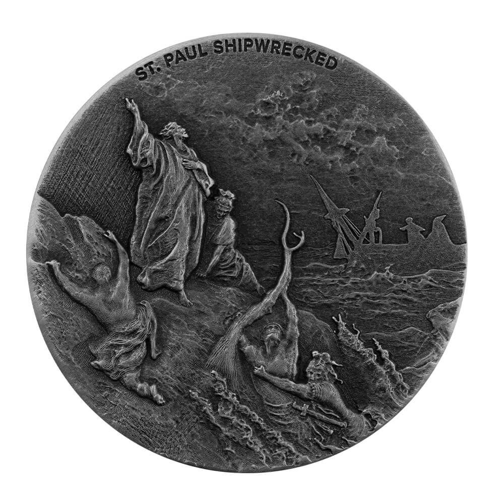 2021 Biblical Series | St Paul Shipwrecked 2 oz Silver Coin