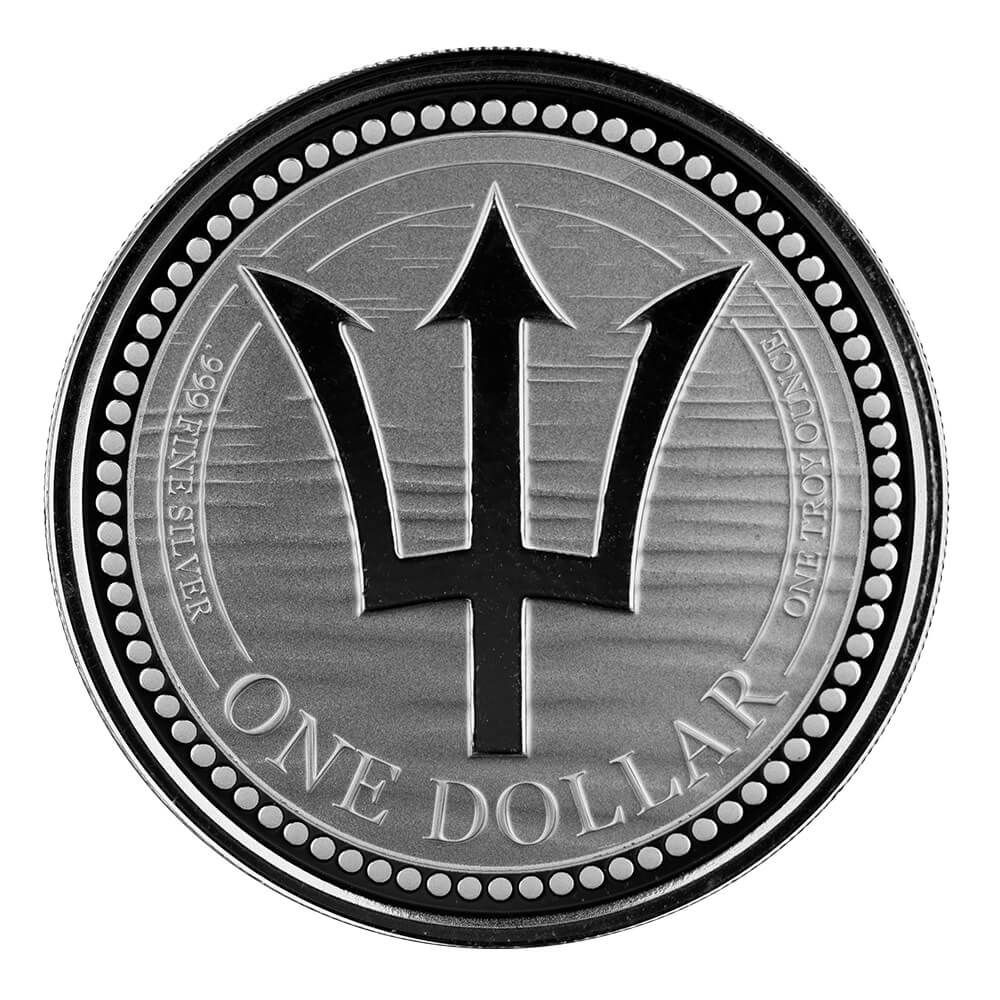 2022 Barbados Trident 1 oz Silver Coin