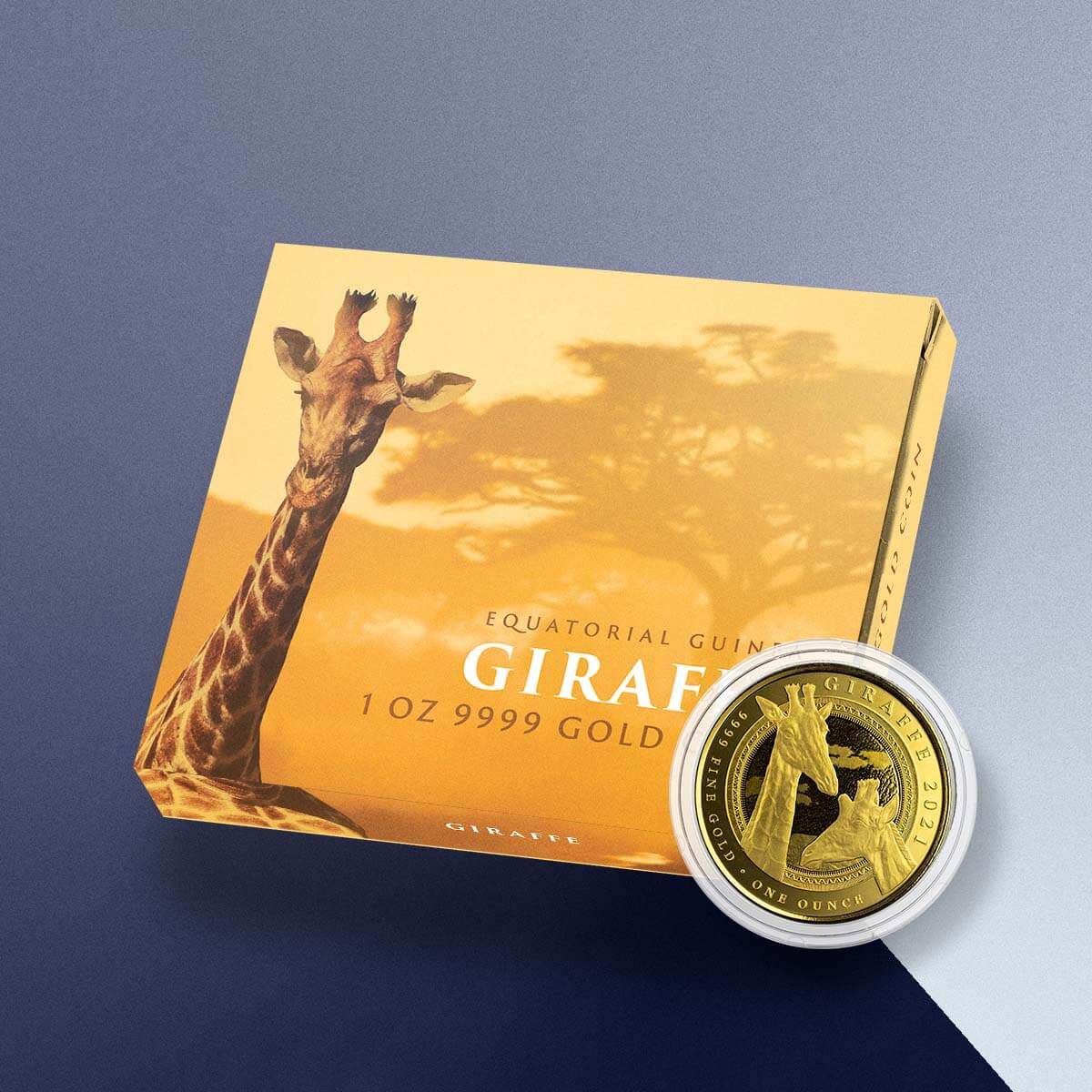 2021 Equatorial Guinea Giraffe 1 oz Gold Proof Coin