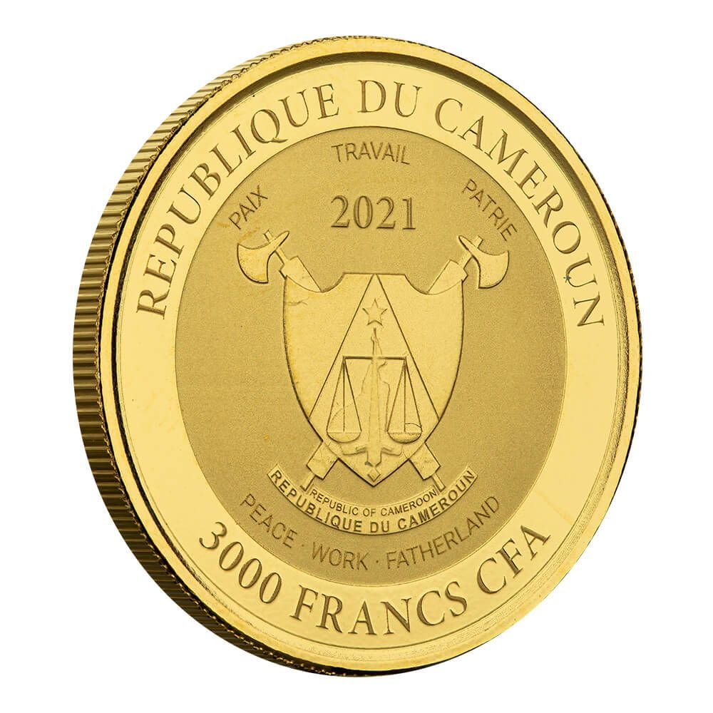2021 Cameroon Mandrill 1 oz Gold Proof Coin